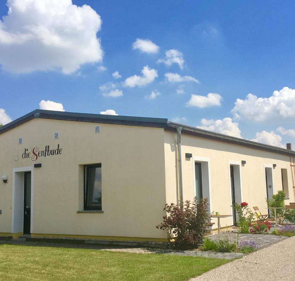 Die Senfbude - Klein Aber Fein - Wunderschoenes Studio-Apartment Mit Terrasse Und Stellplatz ライプツィヒ エクステリア 写真